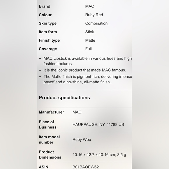 MAC Cosmetics Retro Matte Lipstick - Red - Picture 8 of 9